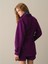 Kadın Mor Süet Görünümlü Gömlek Ceket 5
