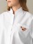 Kadın Beyaz Hakim Yaka Oversize Gömlek 4