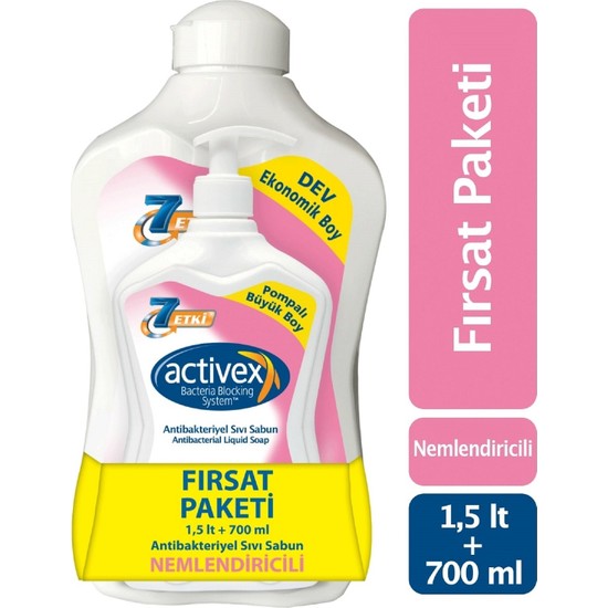 Activex Antibakteriyel Sıvı Sabun Nemlendiricili 1.5 Lt & Fiyatı