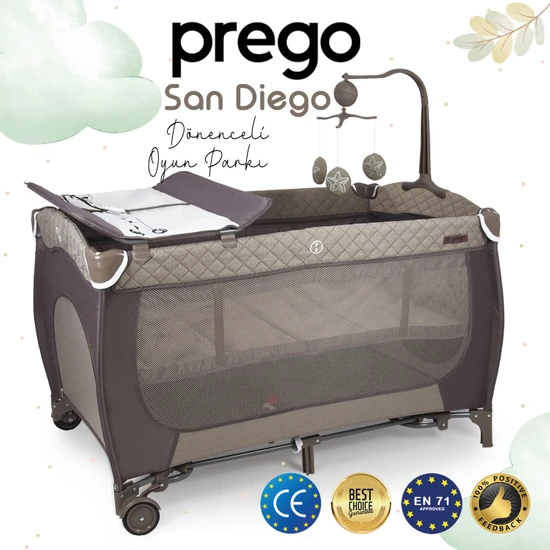 Prego San Diego Plus Dönenceli Oyun Parkı 70x120 cm