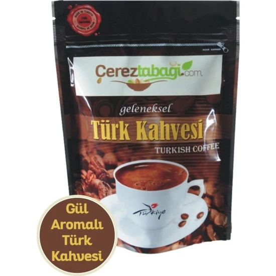 Çerez Tabağı Gül Aromalı Türk Kahvesi - 250 gr