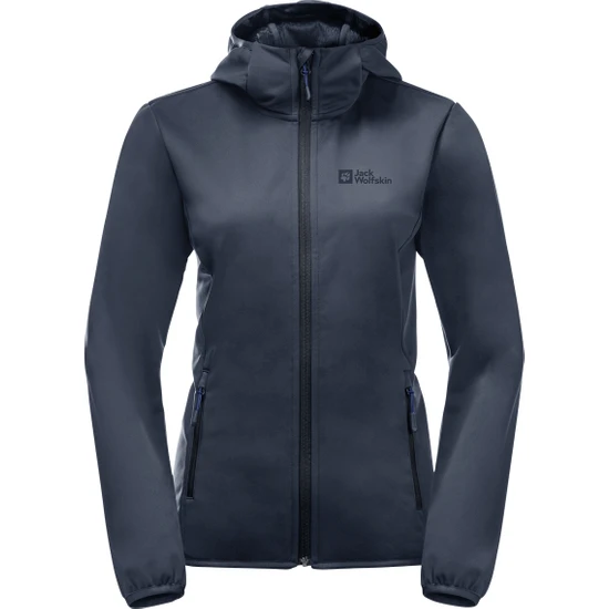 Jack Wolfskin Windhain Hoody Kadın Softshell Ceket 1307481-1010