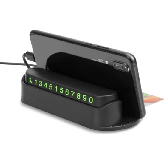 Ecoform Oto Araç Torpido Üstü Cep Telefon Numarası Için Aç Kapa Numaratör Parktel Telefon Tutuculu
