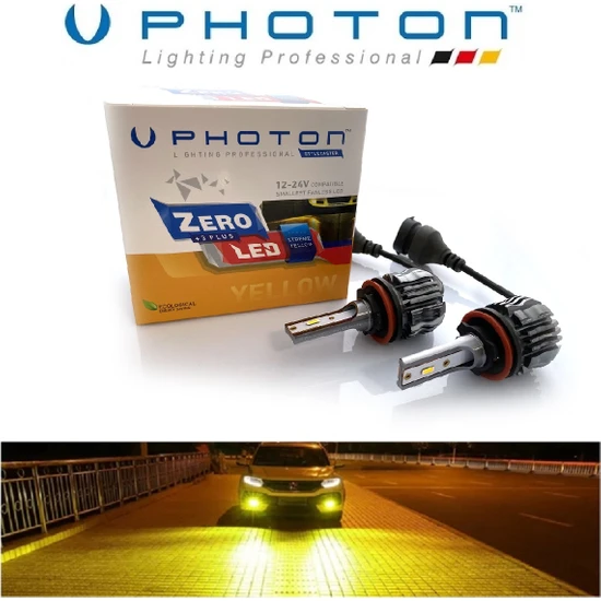 Photon H11 LED Xenon Oto Ampul  Zero Fansız Sarı