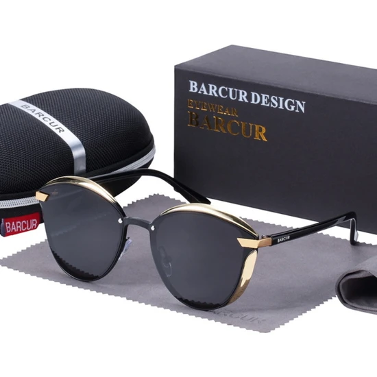 Barcur Lauder Amerikan Malı Yüksek Kalite Titanyum Alaşımlı UV400 + Polarize Kadın Güneş Gözlüğü