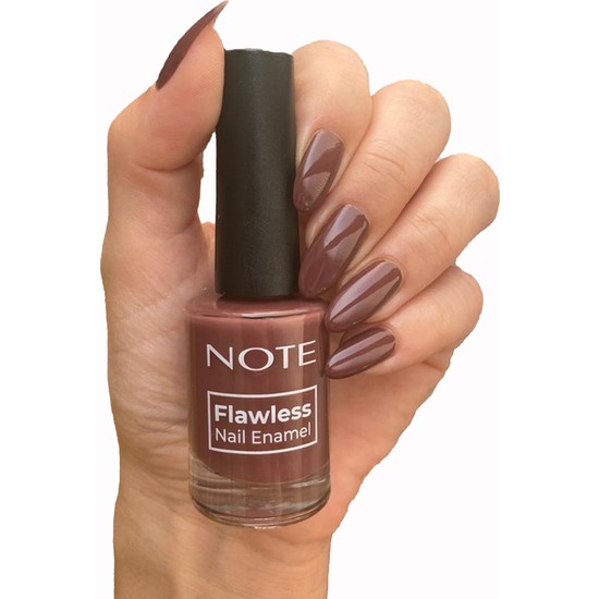 Note Cosmetics Flawless 07 Caffeine Addict Kahverengi Oje – Tek Kat Örtücülük, Yüksek Parlaklık ve Hızlı Kuruyan Fırça