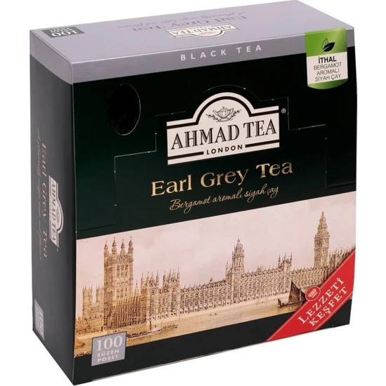 Ahmad Tea Earl grey Bardak Poşet Çay 100'LÜ x 12 Adet