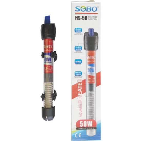 Sobo Akvaryum Cam Isıtıcı 50W. Hs-50