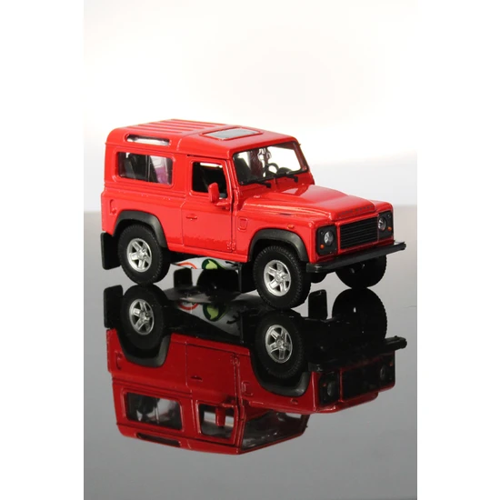 Toyaş Land Rover Defender Kırmızı Çek Bırak Metal Model Oyuncak Araba 12 cm