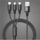 Escom Gold Çoklu Şarj 3in1 Apple iPhone/micro/type-C Hızlı Şarj Kablosu 1.2m