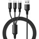 Escom Gold Çoklu Şarj 3in1 Apple iPhone/micro/type-C Hızlı Şarj Kablosu 1.2m