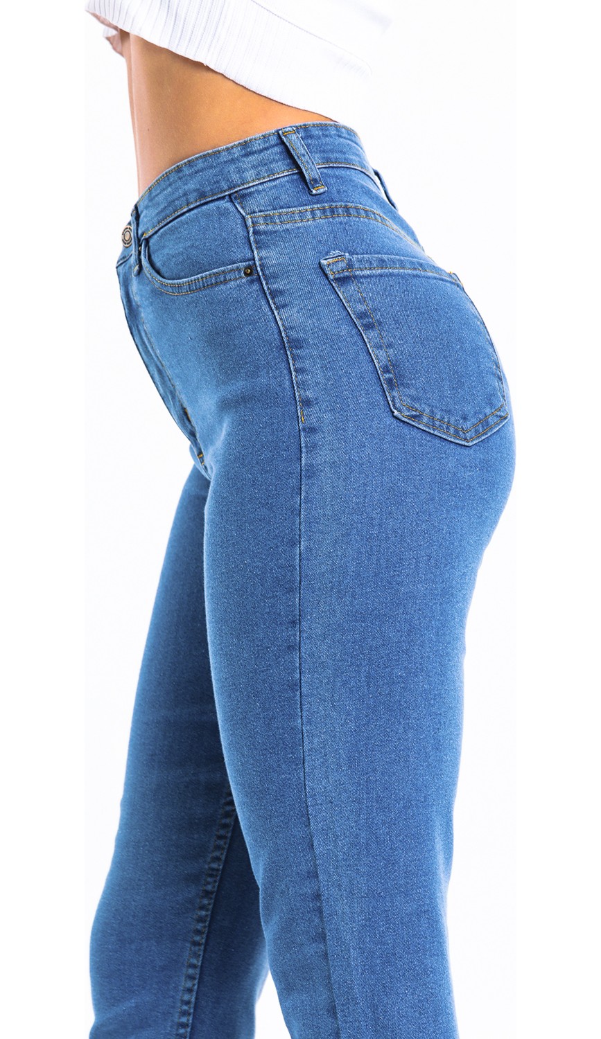 Shevega Siyah Mom Jean Likralı Kot Pantolon görsel 8