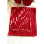 Als Accessories Atatürk Imzalı Büyük Boy  Kırmızı Renk Unisex  %100 Cotton Bandana Fular