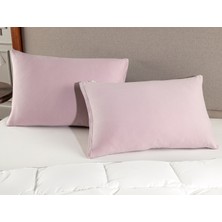 Madame Coco Valeria Penye 2'li Yastık Kılıfı - Açık Mürdüm