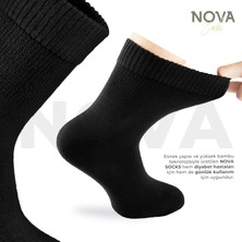 Nova Socks Kadın 3'lü Bambu Lastiksiz Sıkmayan ik Bilek Çorap /  Çorabı