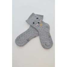 Ekinoks Kız Çocuk Termal Dikişsiz Desenli Çorap