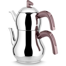 Lines Şahmeran Paslanmaz Çelik Çaydanlık Soft Kulp - Rosegold