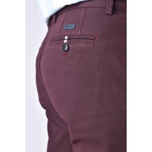 Ragusa 4674 Kuvars Slimfit Likra Mevsimlik  Pantolon/bordo/48