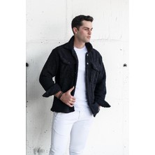Akçaylar Oversize Çıtçıt Kapamalı Çift Cep Peluş Erkek Gömlek