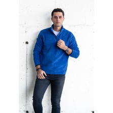 Akçaylar Slimfit Fermuar Yaka Erkek Polar Sweatshirt