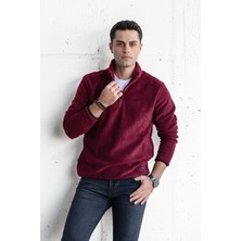 Akçaylar Slimfit Fermuar Yaka Erkek Polar Sweatshirt