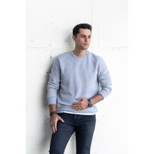 Akçaylar Slimfit Sıfır Yaka Basic 3 Iplik Erkek Sweatshirt