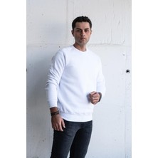 Akçaylar Slimfit Sıfır Yaka Basic 3 Iplik Erkek Sweatshirt