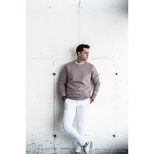 Akçaylar Slimfit Sıfır Yaka Basic 3 Iplik Erkek Sweatshirt