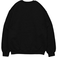 Nevermind Siyah Basic Oversize Sweatshirt