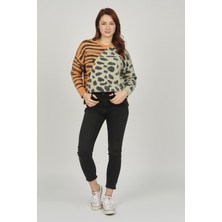 Fashion Friends Kadın Yüksek Bel Jean Pantolon 5370693 Antrasit