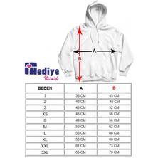 Sarı Lacivert Aşk Baskılı Cepli, Kapşonlu Beyaz Sweatshirt HK2167