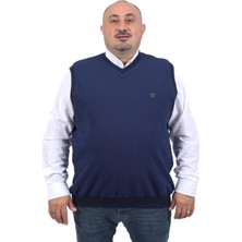 Starbattal Büyük Beden Tüylenmez Süveter 22795-INDIGO