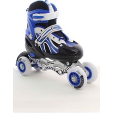 Toyaş Mor Ayarlanabilir 2+2 Işıklı Metal Alıştırma Pateni Taşıma Çantalı