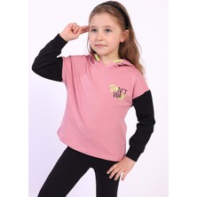 Toontoy Kids Toontoy Kız Çocuk Kapüşonlu Blok Renkli Sweatshirt
