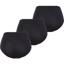 Essential 3'lü Yüksek Bel Siyah Slip 1577