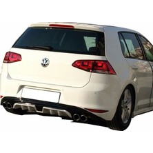 Paşa Tuning Volkswagen Golf 7 (2012-2016) Custom Arka Tampon Eki - Difüzör (Plastik)