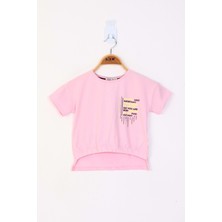 Toontoy Kids Toontoy Kız Çocuk Baskılı Taş Işlemeli Tişört