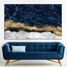 Kayra Export Lacivert Kanvas Tablo, Modern Kanvas, Mavi Altın Mermer Kanvas, Lüks Kanvas, Altın Kanvas,