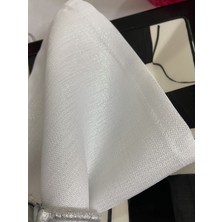 Zeren Home Keten Görünümlü Simli Dertsiz Servis Peçetesi 35 x 35 cm 6 Adet
