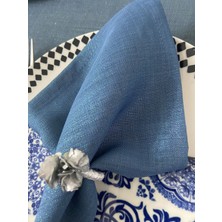 Zeren Home Keten Görünümlü Simli Dertsiz Servis Peçetesi 35 x 35 cm 6 Adet