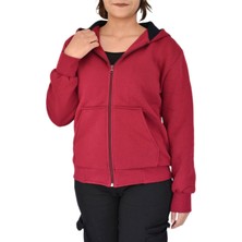 Baglan Kadın Bordo Kapüşonlu Sweat KLM001 BGL-ST02290