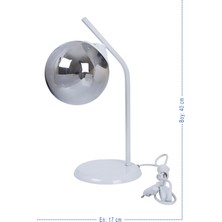 Özpolat Aydınlatma Loren Lüx Füme Camlı Masa Lambası (Beyaz)