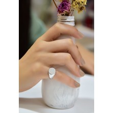 Papatya Silver 925 Ayar Gümüş Rodyum Kaplama Ayarlanabilir Şovalye Yüzük