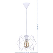 Özpolat Aydınlatma Nda Tekli Sarkıt Avize Beyaz