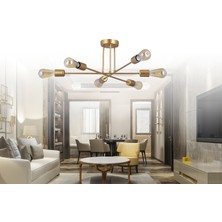 Özpolat Aydınlatma Titan Modern 6 Lı Avize Gold