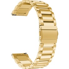 Novstrap Samsung Galaxy Watch 5 Pro 45MM / Watch 5 40-44MM Uyumlu Kordon (20 Mm) Çelik Metal Kayış