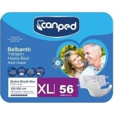 Canped Belbantlı Tekstil Yüzeyli Hasta Bezi Ekstra Büyük Boy XL 120-160 cm - 56 Adet
