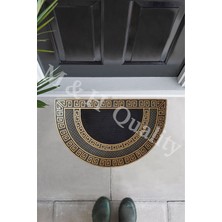 M&H Quality Dekoratif Yarım Ay Versace Model Kapı Önü Paspası Yıkanabilir Toz Alıcı Halı
