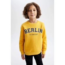 DeFacto Erkek Çocuk Bisiklet Yaka Uzun Kollu Grafik Desenli Sweatshirt Y8839A622WN