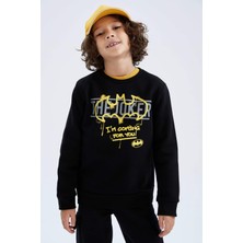DeFacto Erkek Çocuk Batman Bisiklet Yaka Sweatshirt Y6345A622CW